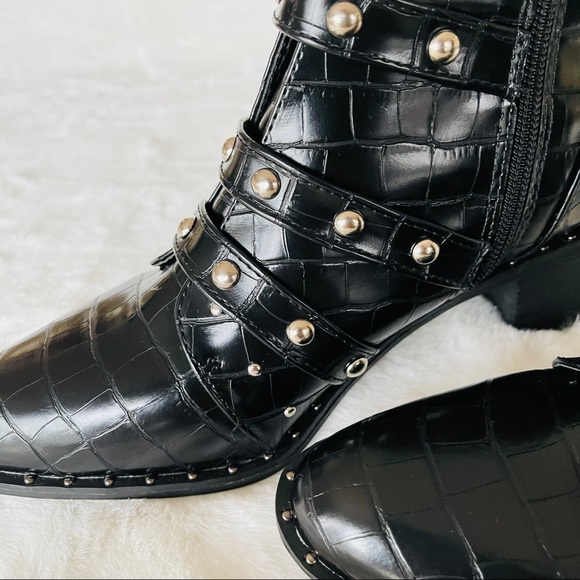 Catherine black python studs moto boots - Picture 7 of 12